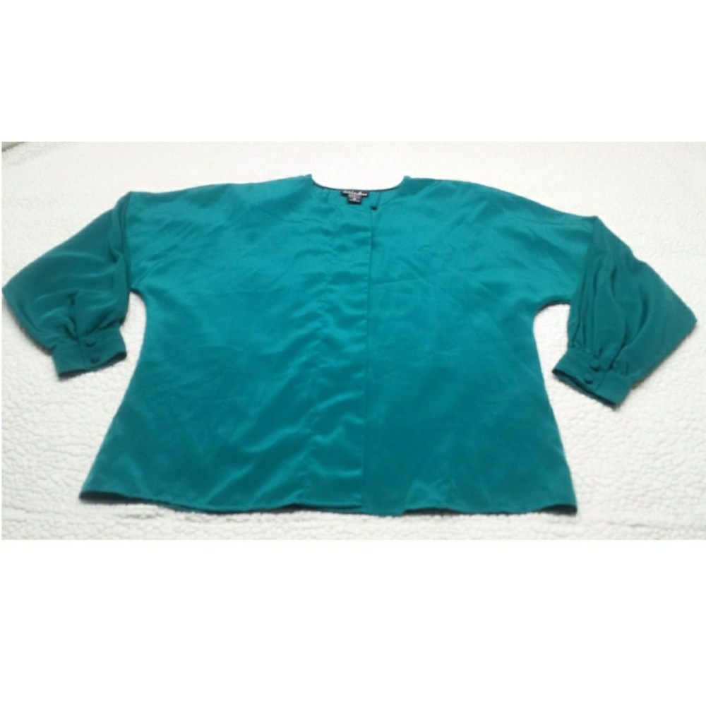 David Matthew dark teal Blouse size 10